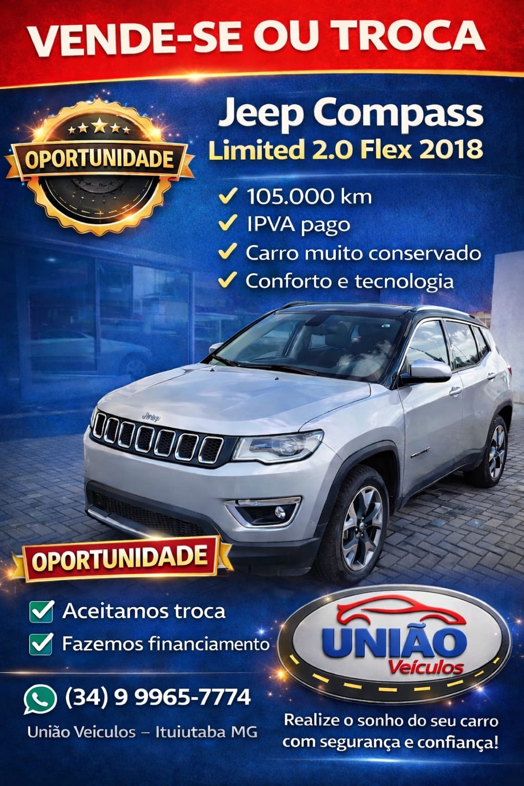 Jeep COMPASS LIMITED 2.0 4x2 Flex 16V Aut.