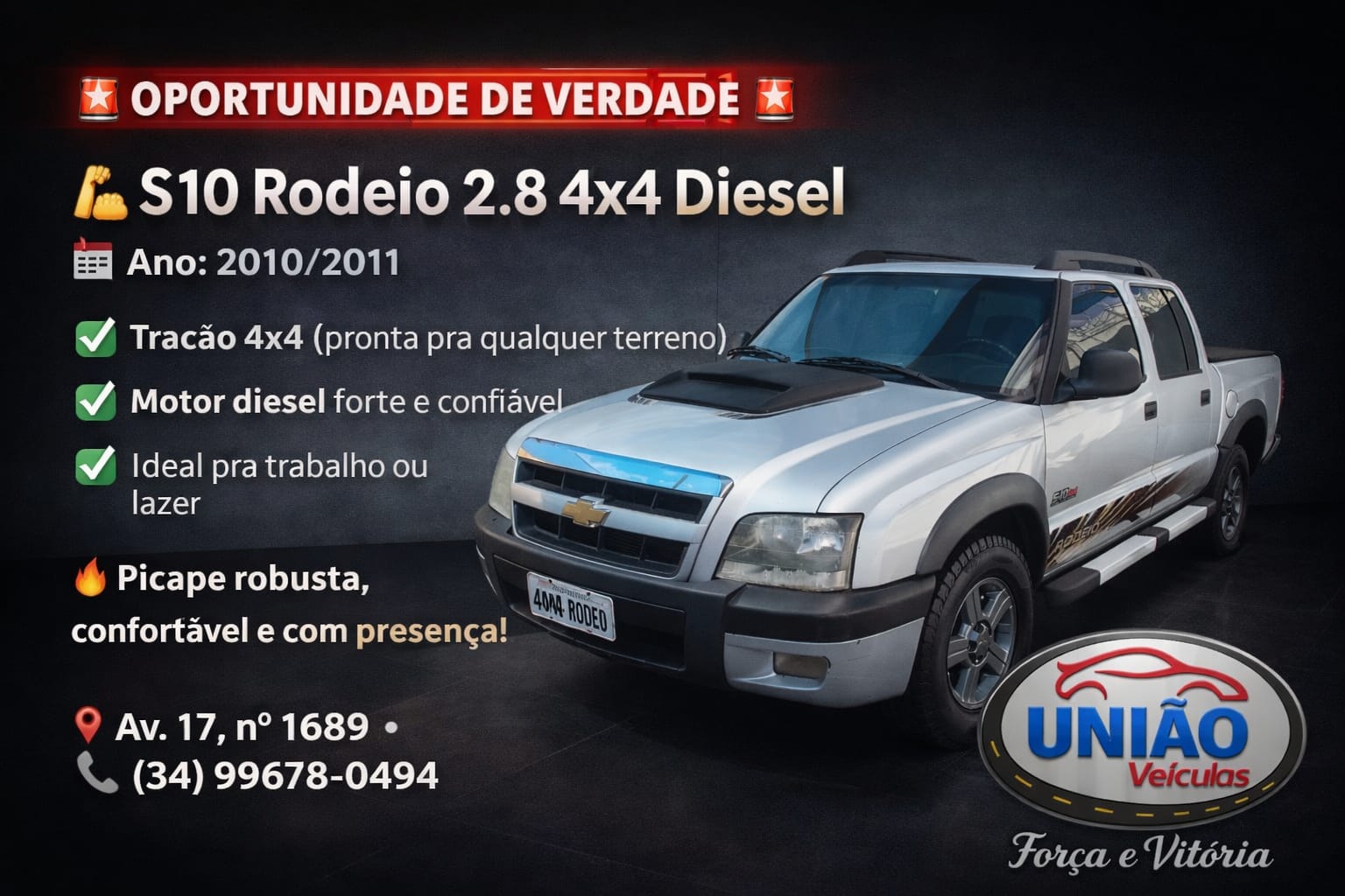 Chevrolet S10 Pick-Up RODEIO 2.8 TDI 4x4 CD Dies.